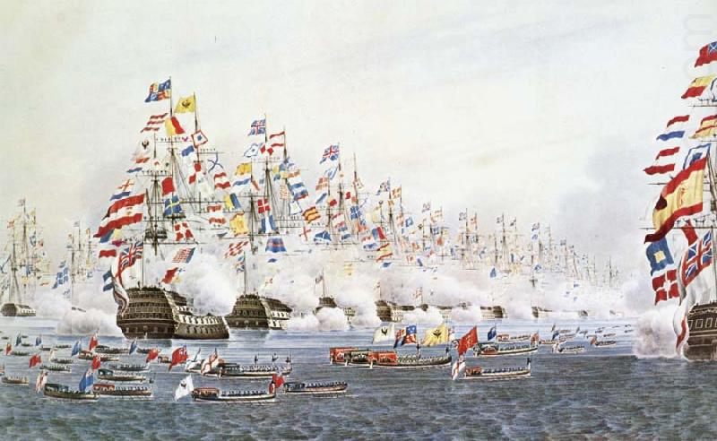 unknow artist Flottparad in Portsmouth the 23 Jun 1814 to remembrance of one besok of the presussiske king ochh the Russian emperor china oil painting image